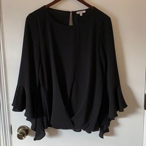 Black 3/4 Length Sleeve Top